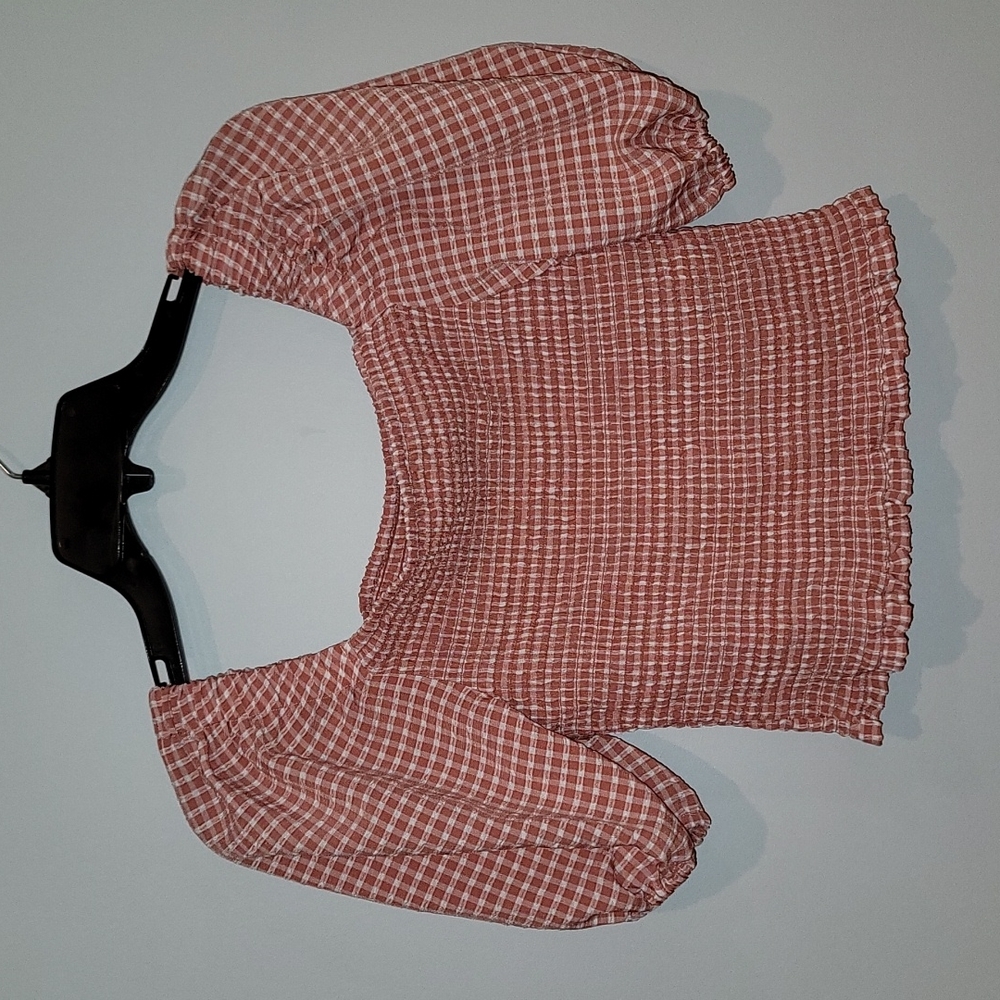 NWT Crop cinched top with puff sleeves- BB Dakota by Steve madden